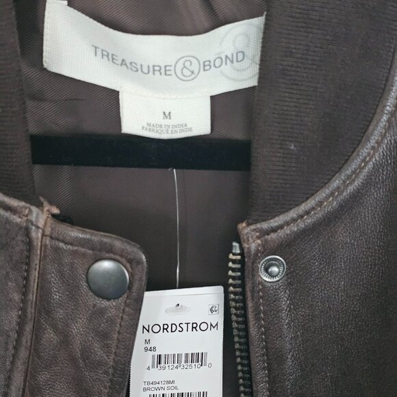 Leather Bomber Jacket - Picture 5 of 6